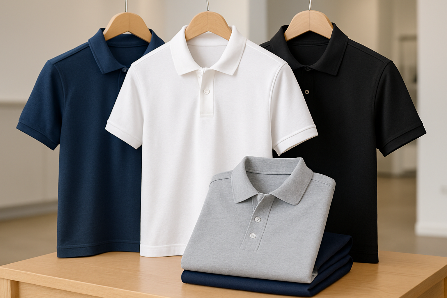 Cotton & Polyester Polos