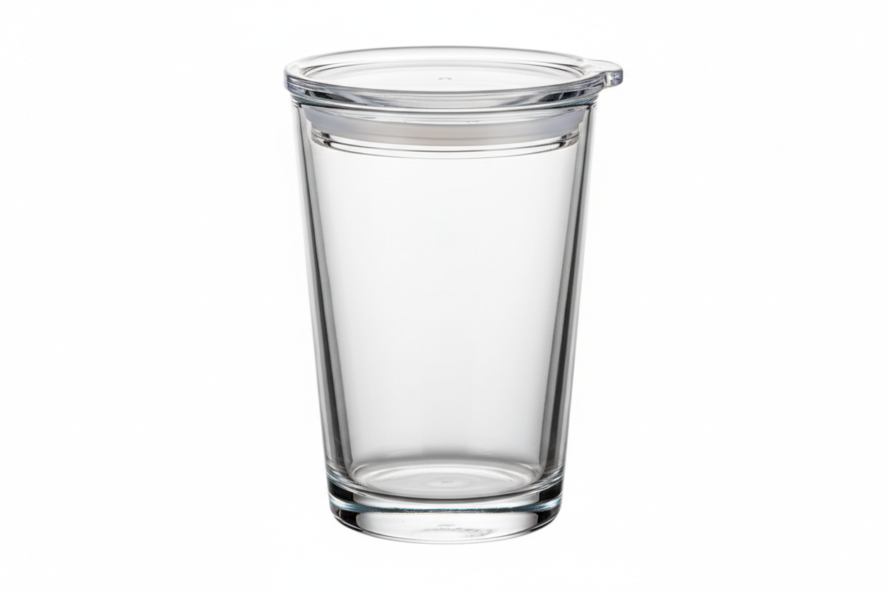 Glass Tumbler with Lid